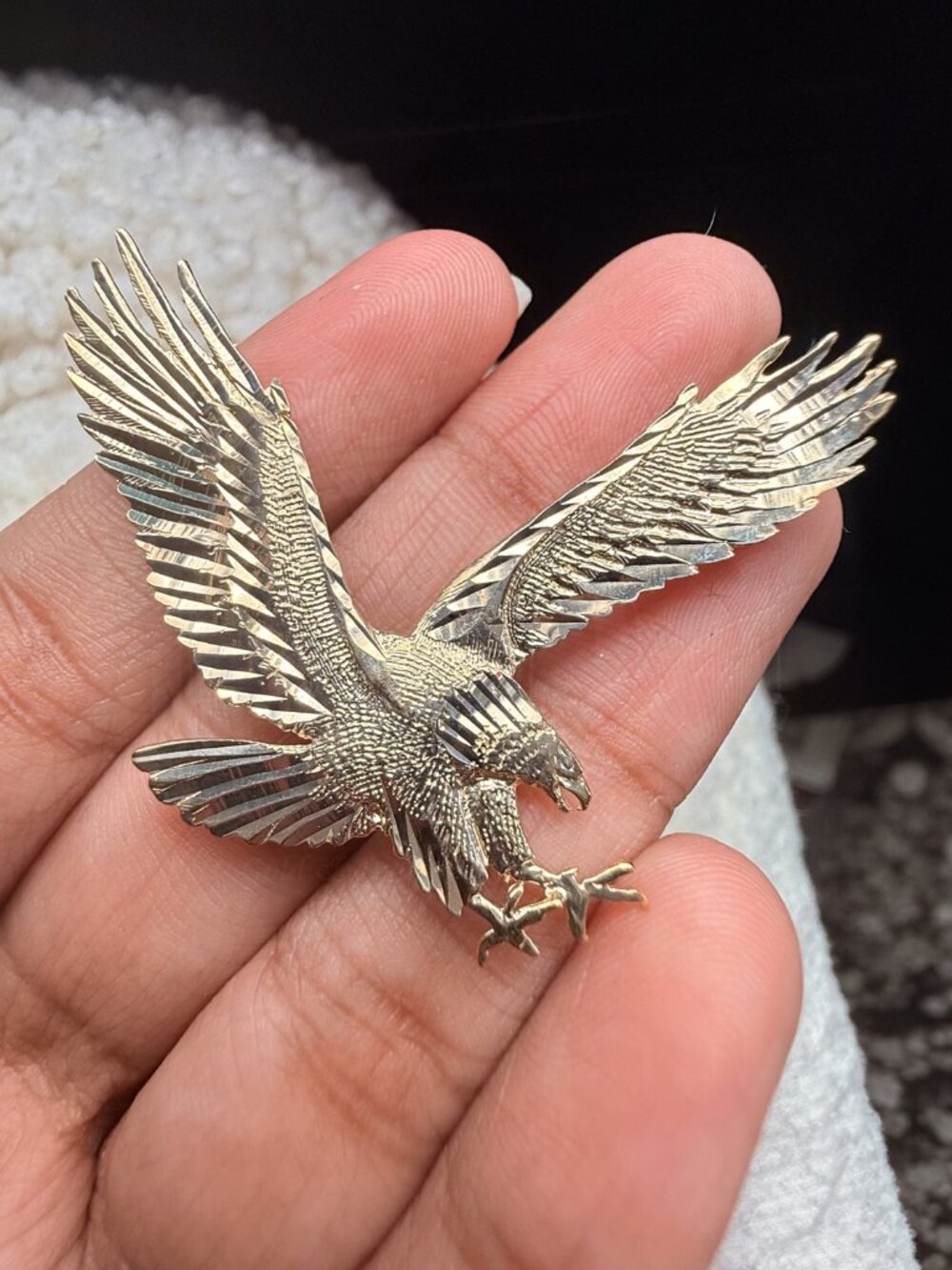 14K Yellow Gold Eagle Pendant